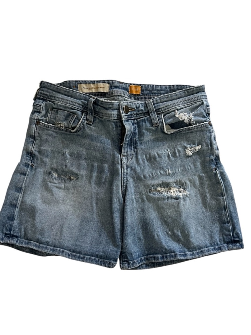 Anthropologie Pilcro Denim Distressed Jean Shorts Sz 26